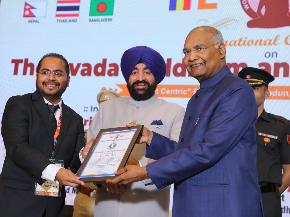 Parityaj Welfare Foundation Founder Amit Singh honoured at International Buddhist Conference