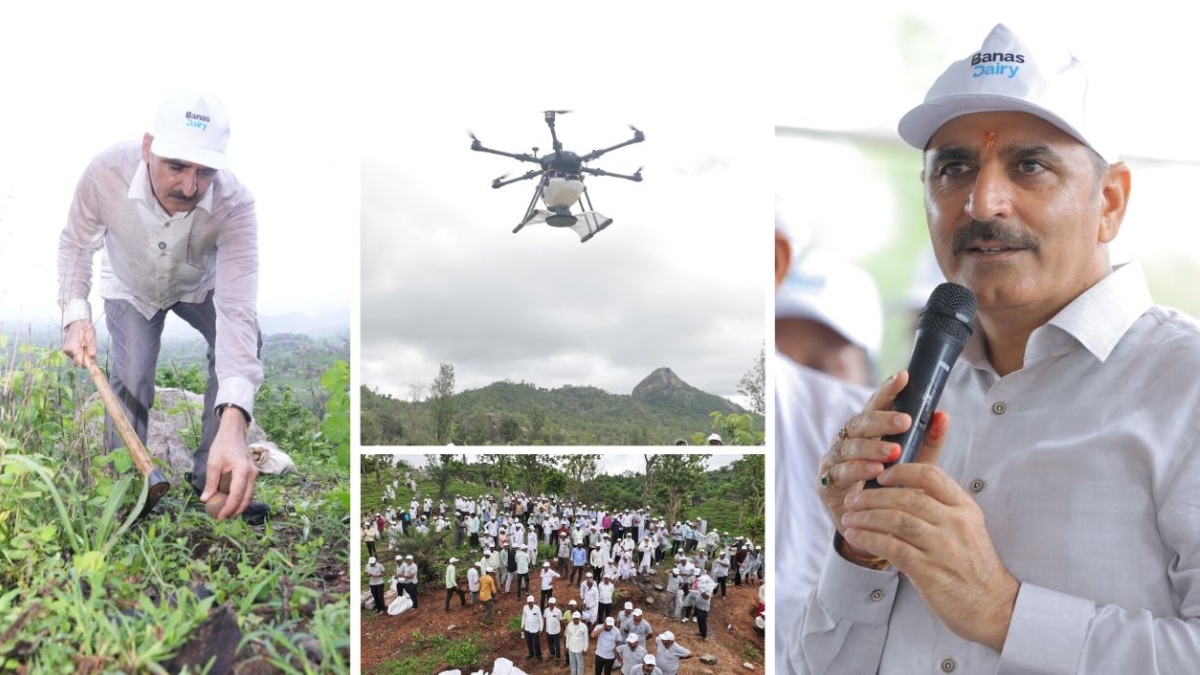 Launch of “Seedball for Green Wall” Campaign from Ambaji by Hon’ble Speaker Shri Shankarbhai Chaudhary