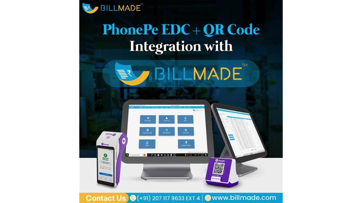 BillMade POS Announces Seamless Integration with PhonePe and Razorpay EDC + QR Code Payments