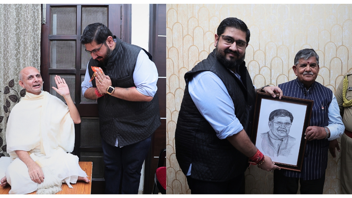 Governor of Punjab and Sahil Luthra Join in Spiritual Dialogue with Shri Hansratna Surishwarji Maharaj Ji