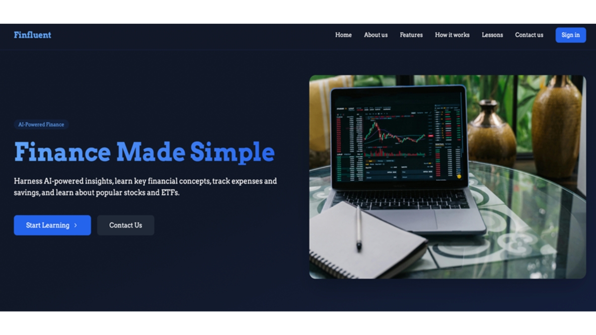 Teen Innovator Launches Finfluent, an AI Platform Revolutionizing Financial Literacy Education