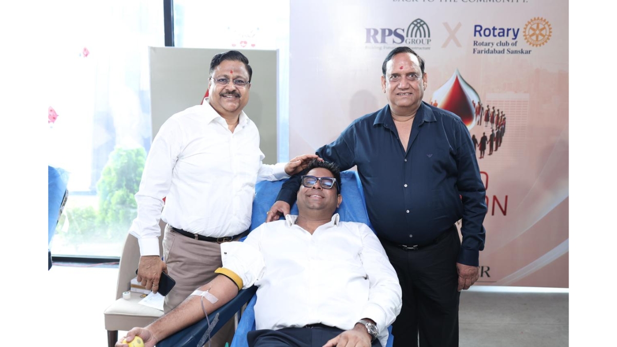 RPS Group Marks 23rd Foundation Day with Record-Breaking Blood Donation Drive, Collects 150+ Units